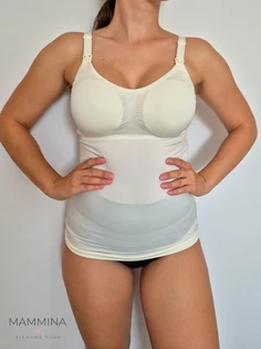 Varrás nélküli szoptatós kombiné ekrü - L méret -