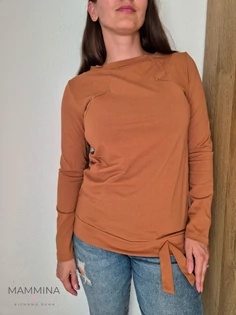 Szoptatós pamut felső - fahéj