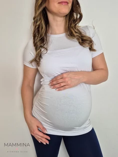 Kismama basic szoptatós rövid ujjú felső - fehér Kismama basic szoptatós rövid ujjú felső - fehér