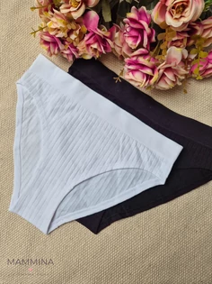 Bordázott slip bugyi csomag - 2 db