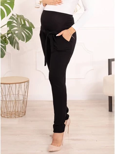 Kismama fekete hosszú nadrág megkötővel  Kismama fekete hosszú nadrág megkötővel