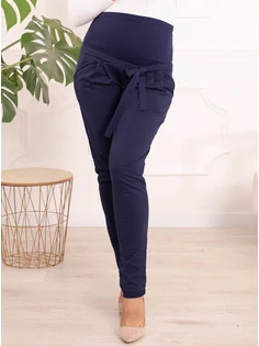 Kismama sötétkék hosszú nadrág megkötővel  Kismama sötétkék hosszú nadrág megkötővel