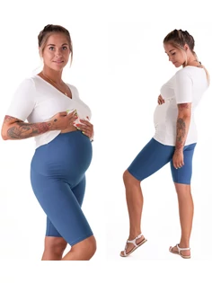 Kismama rövid leggings - indigó