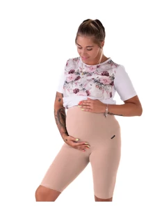 Kismama rövid leggings - világosbézs