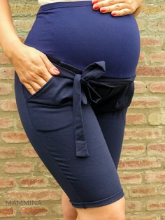 Kismama sötétkék bermuda megkötővel  Kismama sötétkék bermuda megkötővel