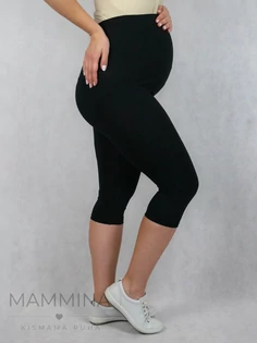 kismama haromnegyedes fekete leggings