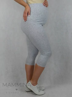 kismama haromnegyedes szürke leggings