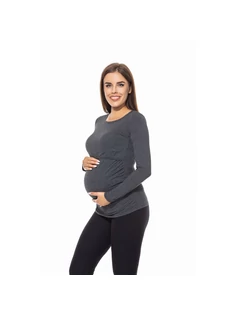 Kismama BASIC szoptatós felső sötétszürke