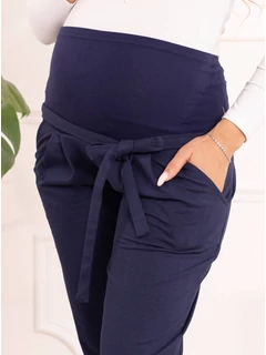 Kismama sötétkék hosszú nadrág megkötővel  Kismama sötétkék hosszú nadrág megkötővel