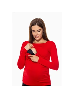 Kismama BASIC szoptatós felső piros