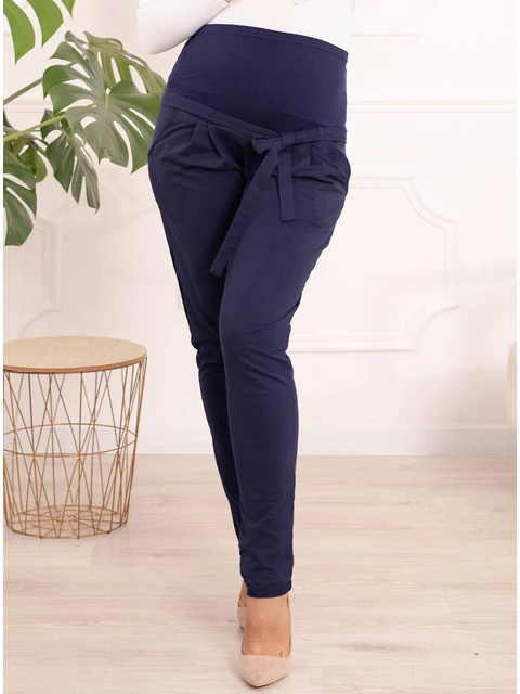 Kismama sötétkék hosszú nadrág megkötővel  Kismama sötétkék hosszú nadrág megkötővel