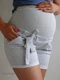 Kismama pamut short megkötővel - szürke
